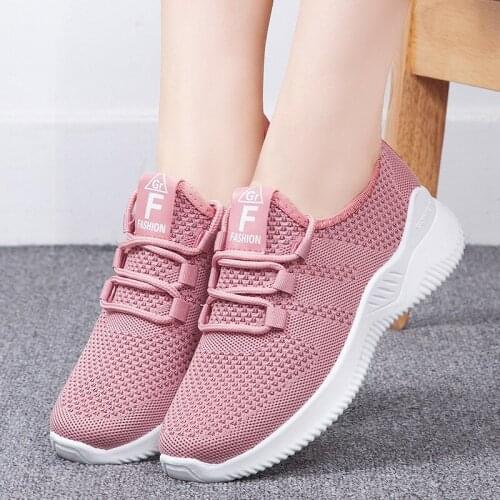 Womens shoes running shoes comfortable flying woven breathable sports shoes womens casual shoes 2021 spring new fashion