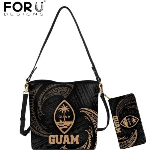 FORUDESIGNS Hot Style Women Shoulder Bag Guam Polynesian Tribal Print Casual Shopper Purse Lady Totes Sac Crossbody Bolsa