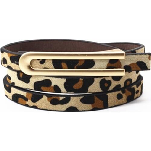 Trendy Leopard Wristband Multilayer Vogue PU Leather Bracelets Women Fashion Girl Bangle Female Jewelry New Design
