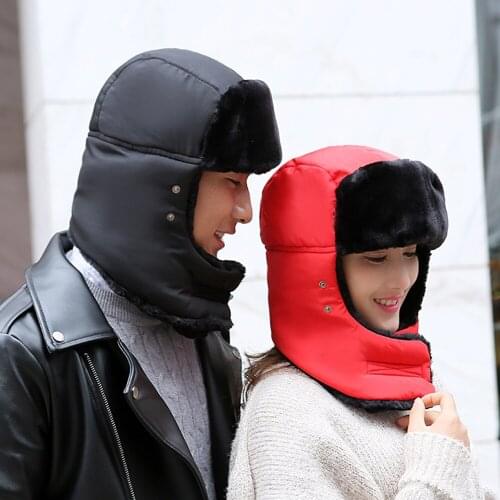 Winter Hat Men Women Bomber Hat with Scarf Anti-haze Mask Thermal Trapper Hat Trooper Snow Ski Riding Hiking Earmuffs Unisex