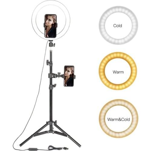 10" LED Ring Light Photographic Selfie Ring Lighting with Stand for Smartphone Youtube Makeup Video Studio Tripod Ring Light