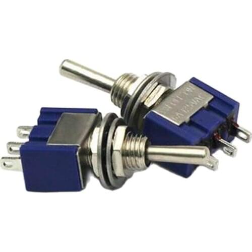 10pcs toggle switch with 3 pins 3 gears ON-OFF-ON SPDT toggle switches buttion 6A/125V 3A/250V wholesale price