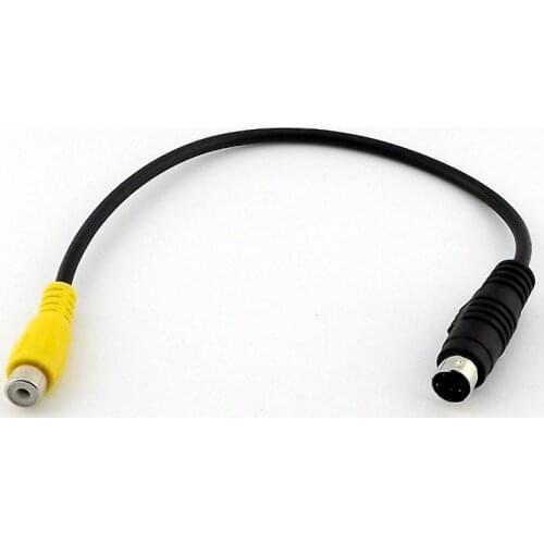 1x Mini DIN 4 Pin S-Video Male To AV TV RCA Female Jack Audio Video Adapter Connector Cable Cord 28cm