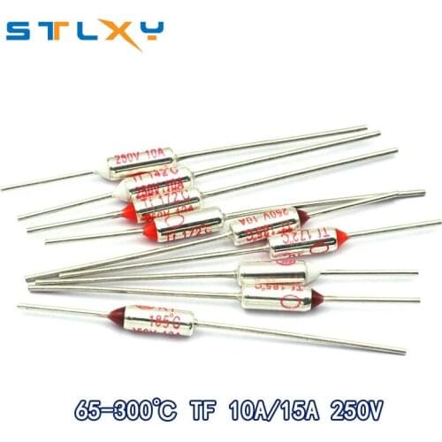 5PCS TF Thermal Fuse RY 10A 15A 250V Temperature 65C 85C 100C 105C 100C 120C 130C 152C 165C 172C 185C 192C 200C 216C 240C 280C
