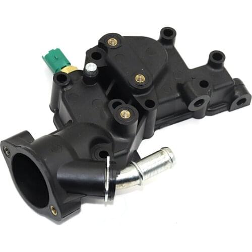 Aluminium Thermostat Housing Coolant Water Flange For Citroen C2 C3 Xsara Peugeot Bipper 206 207 307 1336.Y8 9654775080 1336Y8