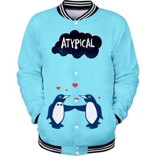 Atypical TV Series 3D Prints Baseball Jackets Women/Men Fashion Long Sleeve Jacket Hot Sale Casual Streetwear Clothes