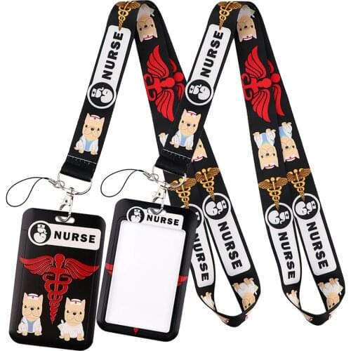 LT640 Medical Doctor Key lanyard Dog Cute Keychain Personalise ID Card Pass Key Ring Badge Holder Jewelry Nurse Accessories Gift