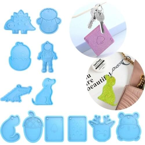 Keychain Epoxy Resin Mold Jewelry Pendants Silicone Mould DIY Crafts Decorations Casting Tools Dropshipping
