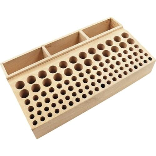 46/98 Holes Leather DIY Craft Wood Tool Rack Punching Stamping Holder Organizer Punching Stamping Holder Wooden