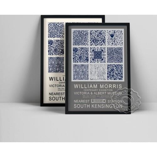William Morris Ornamental Flowers Pattern Art Prints Poster, Interior Wall Decoration Canvas Painting, Living Room Home Decor