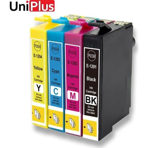 UniPlus T1291 1291 1292 1293 1294 Compatible Epson Ink Cartridge SX535WD SX620FW BX925FW BX305FW WF-3520DWF WF-7515 3540 Printer