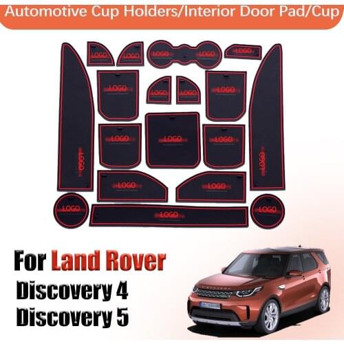 Door groove mat Car Anti-Slip Gate Slot Cup Mat for Land Rover Discovery 4&5 2010-2019 Accessories Cup Holders Non-Sli