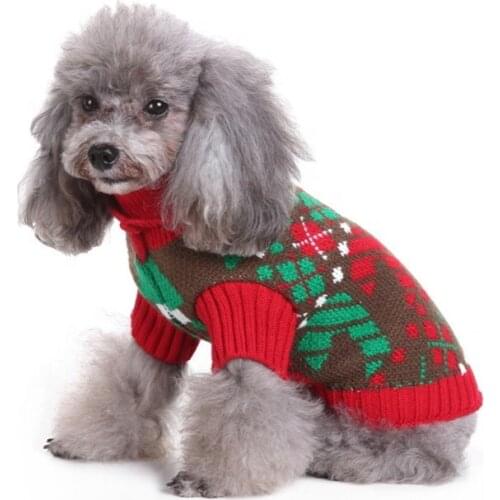 Christmas Colorful Print Funny Suit Pet Dog Sweater Factory Price Winter Warm