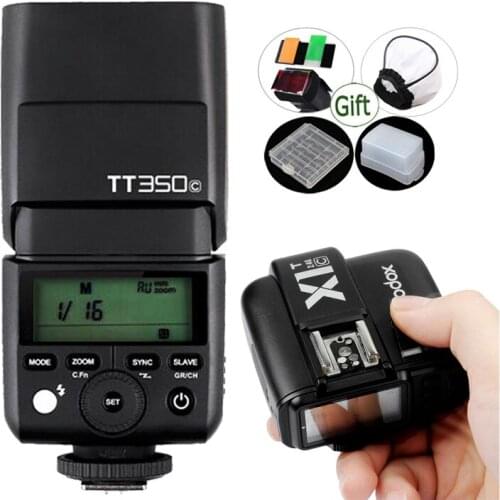 Mini Godox Speedlite TT350C TTL 2.4G HSS Flash + X1T-C Transmitter for Canon Mirrorless DSLR Camera 5D Mark III 80D 7D 760D 60D