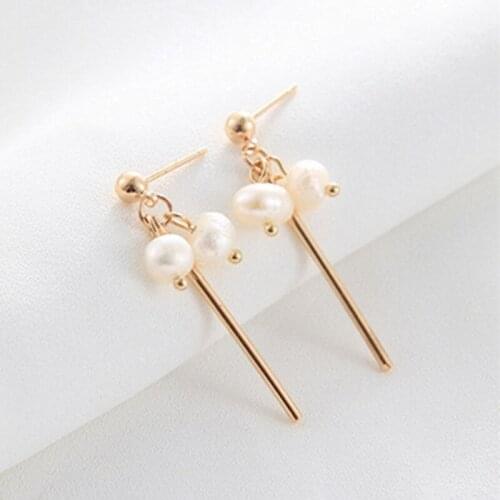 Minimalist Elegant Simulated Pearl Earrings For Women Fashion Statement Jewelry Charm Gold Color Earring Jewelry