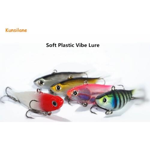 20g/95MM Soft Plastic Vibe Fishing Lure 1PC Jig Heads Flathead Bream Artificial Bait Lure Barra Snapper Jack Cod Fish fake Lure
