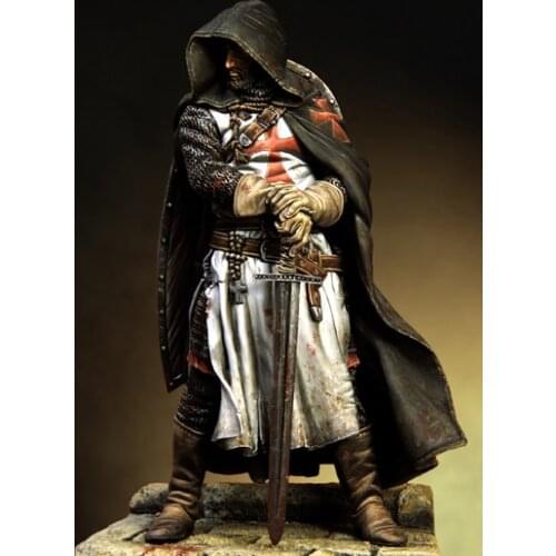 New Unassembled 1/18 90mm Knights Templars Warrior With Sword 90mm Resin Kit DIY Toys Unpainted kits