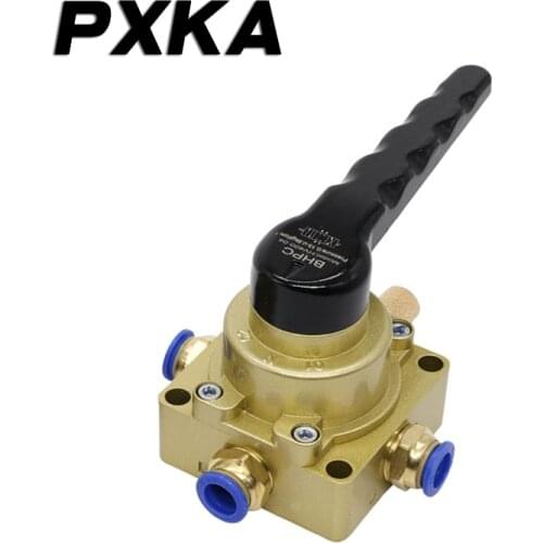 Free shipping Pneumatic switch three-position four-way manual valve HV-02/HV200-02/HV200D/HV200B manual valve air valve