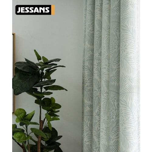 Chenille Fabric Dark Floral Pattern Jacquard Fabric Window Shade Cloth Modern Minimalist Curtains for Bedroom Living Room