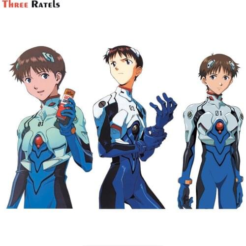 Three Ratels F305 The New Soldier Shinji Ikari Render Assorted Stickers For Car Styling Auto Accessories Decoration PVC Decal