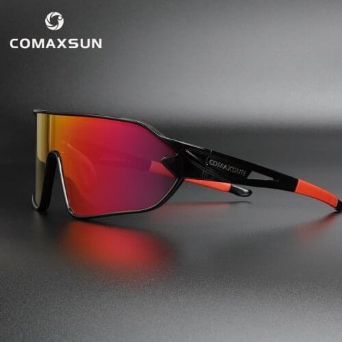 COMAXSUN Polarized Cycling Glasses 5 Lenses MTB Road Bike Sport Mirror Sunglasses Riding Eyewear Anti-UV400 Bicycle Goggles 828