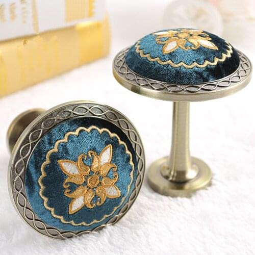 2Pcs/Pair Embroidery Curtain Hooks Tieback Holder Straps Ropes Holdback Curtain Accessories Coat Hat Tassel Brush Hanger Decor