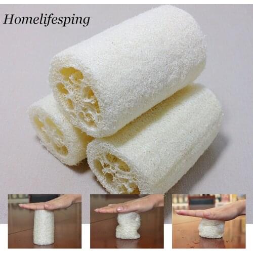 10cm Organic Loofah Spa Exfoliating Scrubber natural Luffa Body Wash Sponge Remove Dead Skin Made Soap Environmentally 1/3pcs