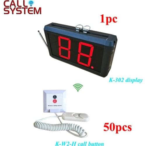 1pc nurse station display receiver 50 bed bell buzzer Patient Wireless Calling Button System