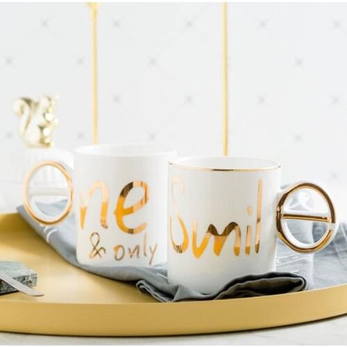 1pcs Creative 3D Love Simile Letter Ceramic Coffee Mug Porcelain Coffee Cup for Water Tea Drinking Wedding Anniversary Gift
