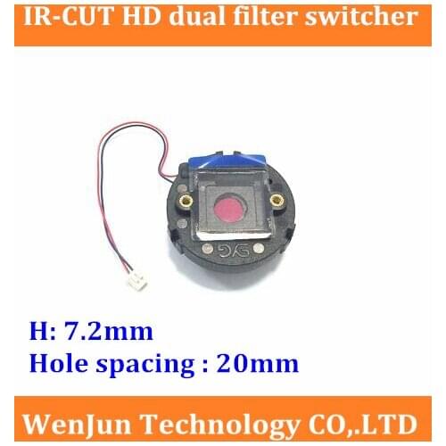 100pcs/lot free shipping CS Lens IR-cut special switch for conical lens 7.2mm high 20 mm hole spacing Network switcher