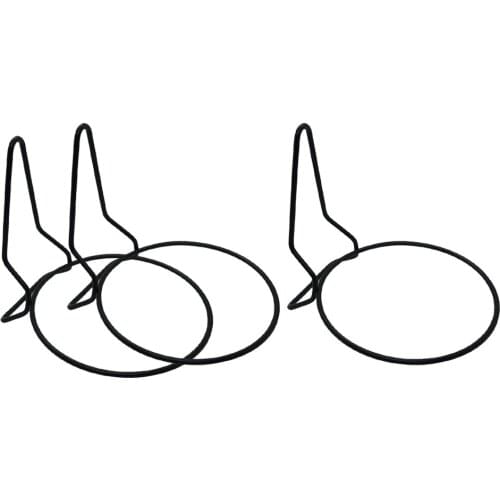 3xWall Mounted Plant Pot Hanger Holder Rack Outdoor Iron Rings Brackets 15cm