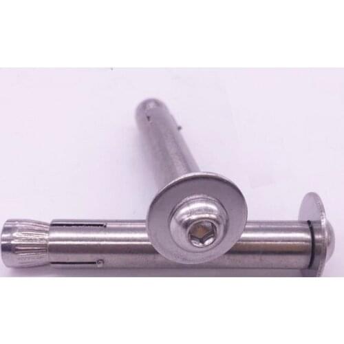 M6 304 Stainless Steel Metric Thread Expansion Screw With Hex Socket Pan Head Bolt Fastener