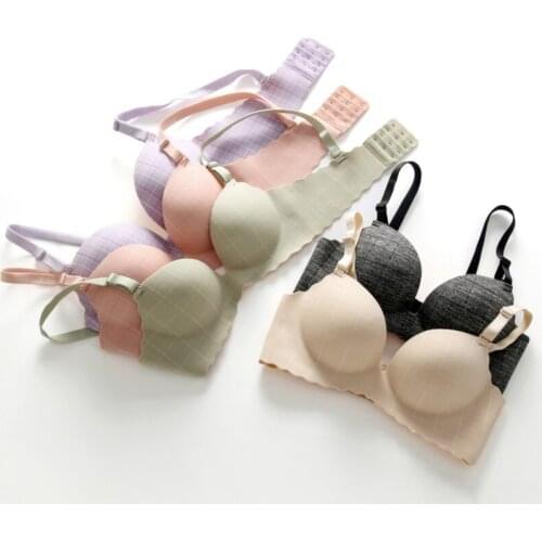 Seamless Women Bras Push Up Wire Free Adjustable Sexy Straps Bright Summer Lingerie Bras Breathable Underwear