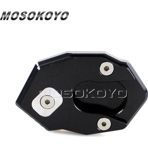 Black Motorcycle Kickstand Side Stand Plate Pad For Kawasaki Z900 Z650 2017 Enlarger Support Extension Foot Side Stand Pad