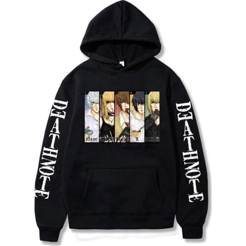 Hot Death Note Hoodies Men Women Funny Anime Streetwear Harajuku Graphic Sweatshirts Clothes