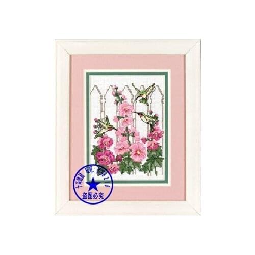 COTTON 2020 Top Quality beautiful counted cross stitch kit bird and flower, hummingbird and peony flower dimensions 16671