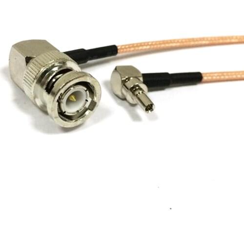 New BNC Male Right Angle Connector To CRC9 Right Angle Connector RG316 Coaxial Cable Pigtal 15CM 6" Adapter