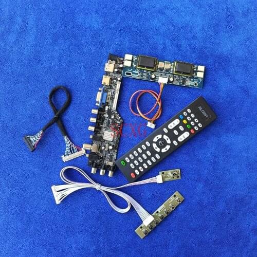 Controller Card KIT DVB Digital 4CCFL LVDS-30Pin Fit LQ170E1LG11/18 LQ170E1LG41 LTD170LL1SG HDMI-compatible VGA AV USB 1280*1024
