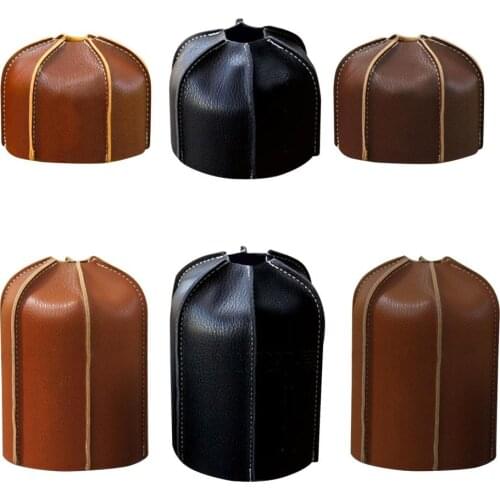 Camping Gas Tank Leather Case 450/230g Gas Canister Protective Cover Durable Canister Cover Bag Fuel Cylinder Storage Bag