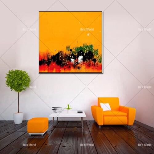 2017 Fashion Modern home decorative handpainted oil painting large long canvas picture beautiful landscape ABSTRACT WALL ART