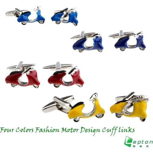 Lepton Fashion Motor Design Cufflink 4 colors motorcycle style cufflink gifts cufflinks for men,Promotion,Free Shipping