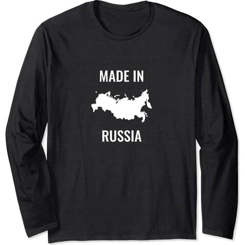 Made In Russia Long Sleeve Men T-Shirt Casual 100% COTTON O-Neck Mens T Shirts