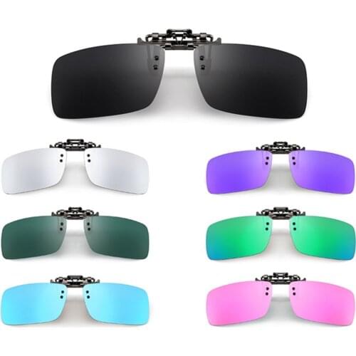 New Polarized Clip On Sunglasses Near-Sighted Driving Night Vision Lens UV400 Cycling Riding Sunglasses Clip #281852