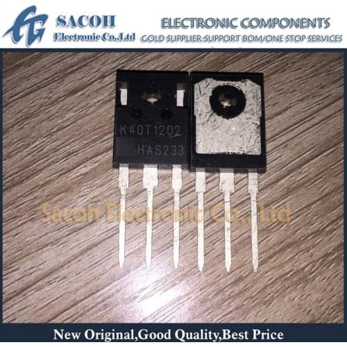 New Original 5PCS/Lot IKW40T120 K40T120 or IKW40N120T2 K40T1202 or IGW40T120 G40T120 40T102 TO-247 40A 1200V Power IGBT