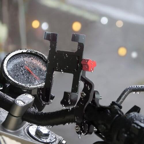 Aluminum Alloy 360 Degrees Rotatable Motorcycle Bike Adjustable Phone Bracket