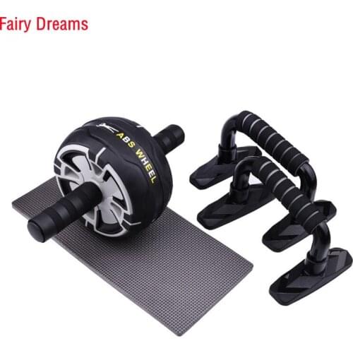 AB Roller Abdomen Wheel Push-Up Bracket Set Abdominal Chest Muscle Training Indoor Exercise Gym Home Fitness Sport Equipment