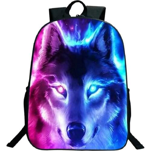 Mochila Animal Wolf 3d Printed Backpack Teens School Backpacks Women Men Bookbag College Student Schoolbag Boys Girls School Bag