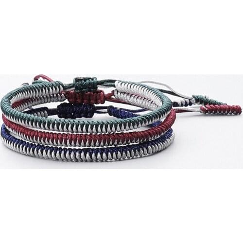 Tibetan Buddhist Lucky Charm Tibetan Bracelets & Bangles For Women Men Handmade Knots Friendship Christmas Gift Bracelet