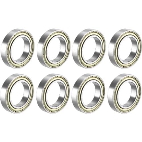 Uxcell Deep Groove Ball Bearing 6800-6805 Double Shield/Sealed Carbon Steel Bearings 6802ZZ (8Qty)