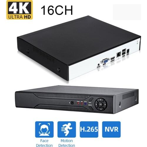 AHCVBIVN H.265 ONVIF CCTV Face Detection NVR 16CH 8MP Network Video Recorder Face Detection Xmeye Cloud Max 4K Video Output P2P